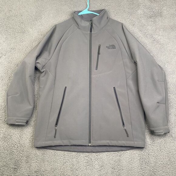 North Face Jacket Mens Large Gray Polartec Windbloc Softshell Fleece Full Zip - Picture 1 of 14